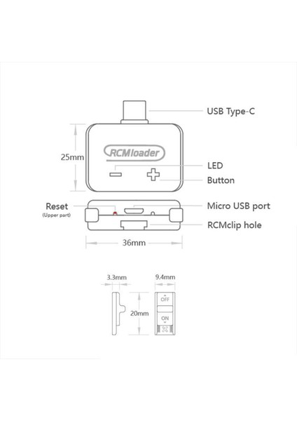 Rcm Araçları Seti USB Tip-C Verici (Yurt Dışından)