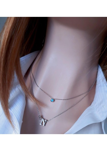 Turkuaz Tektaş N Kolye