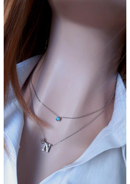 Turkuaz Tektaş N Kolye fiyatları