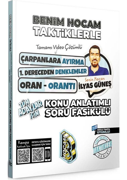 Tüm Adaylar İçin Taktiklerle Çarpanlara Ayırma - Denklemler - Oran Orantı Konu Anlatımlı Soru Bankası Fasikülü