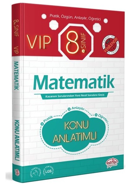 Editör Yayınları 8. Sınıf Vıp Matematik Hızlı Konu Anlatımlı