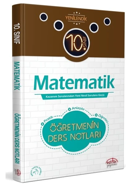 Editör Yayınları 10. Sınıf Matematik Öğretmenin Ders Notları