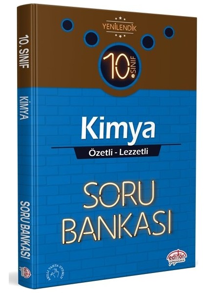 Editör Yayınları 10. Sınıf Kimya Özetli Lezzetli Soru Bankası