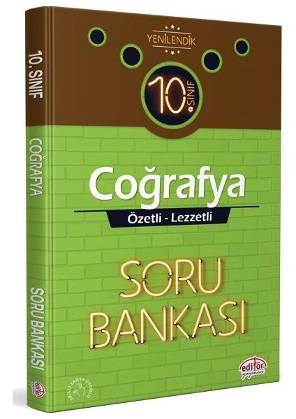 Editör Yayınları 10. Sınıf Coğrafya Özetli Lezzetli Soru Bankası