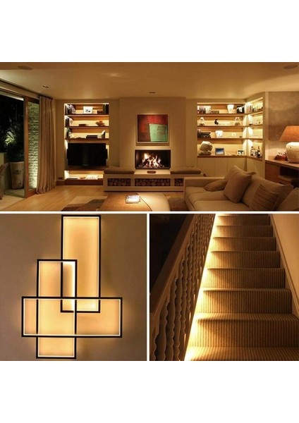 3 Çipli Silikonsuz Şerit LED Iç Mekan LED Aydınlatma Amber 15 Metre