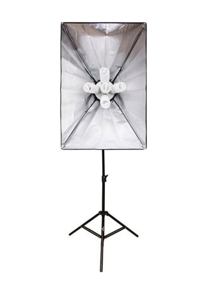 50X70CM 5 Duylu Softbox 2 Li Sürekli Işık Seti 50 x 70 Softbox Büyük Çantalı