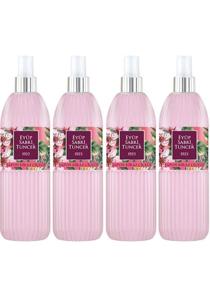 Japon Kiraz Çiçeği Kolonyası Pet Sprey Şişe 150 ml x 4