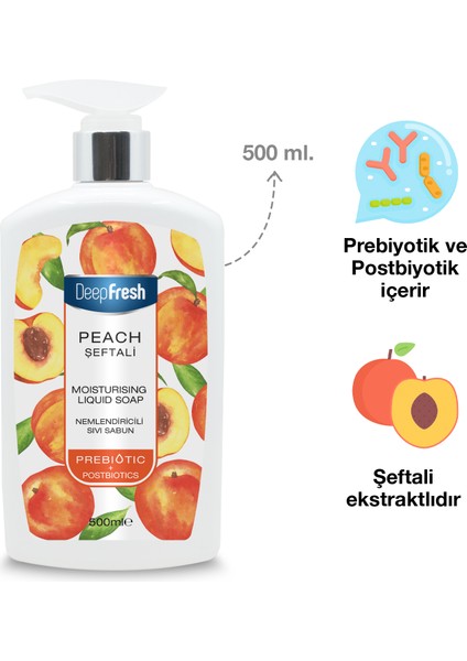 Prebiyotik Nemlendirici Sıvı Sabun Şeftali 500 ml