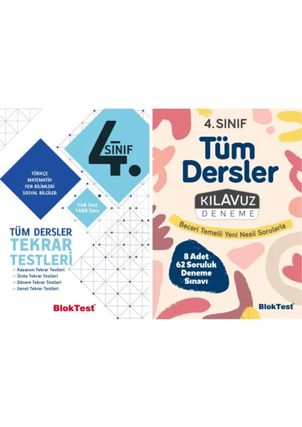 Tudem Yayınları 4. Sınıf 2'li Set (Tekrar Testleri + Kılavuz Deneme)