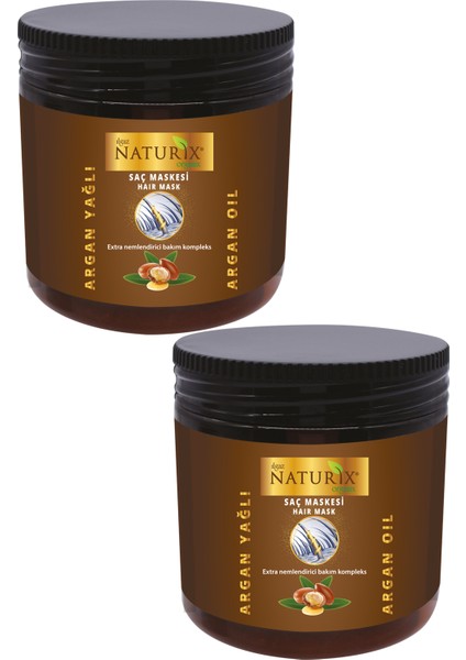 2'li Doğal Argan Yağlı 500 ml Saç Bakım Maskesi