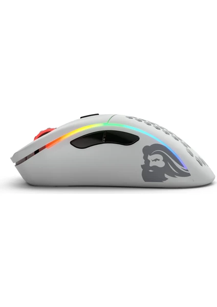 Model D Kablosuz Mat Beyaz RGB Oyuncu Mouse GLO-MS-DW-MW