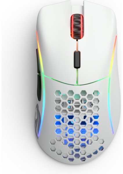 Model D Kablosuz Mat Beyaz RGB Oyuncu Mouse GLO-MS-DW-MW