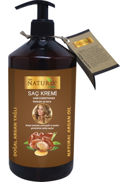 Bitkisel 3'lü Argan Yağlı Saç Bakım Kremi 500 ml