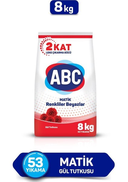 Matik Gül Tutkusu Toz Çamaşir Deterjani 8 kg