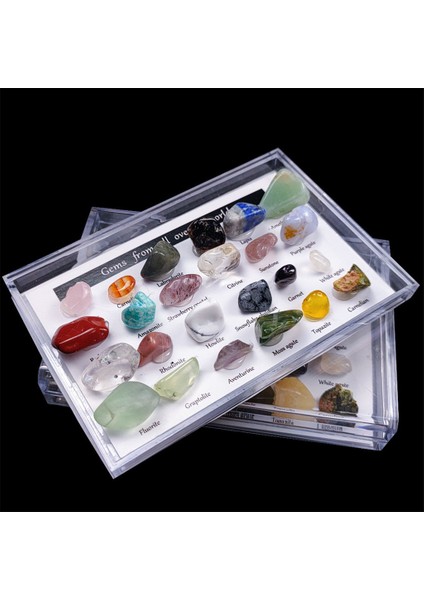 24 Adet Kaya Mineral Koleksiyonu Set (Yurt Dışından) fırsatları
