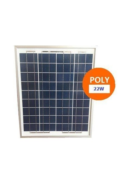 22 Watt Polikristal Güneş Paneli Yüksek Verim