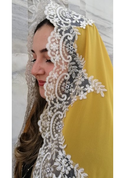 Mevlit Şalı Fransız Dantelli Mevlit Örtüsü ,şal,bebek Mevlidi