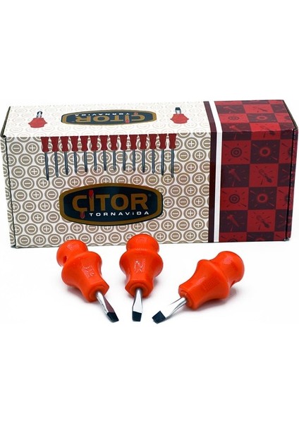 6X30 Topaç Tornavida Düz