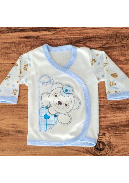 Erkek Bebek Hastane Çıkışı 10 Parça Mavi Kedi Desenli