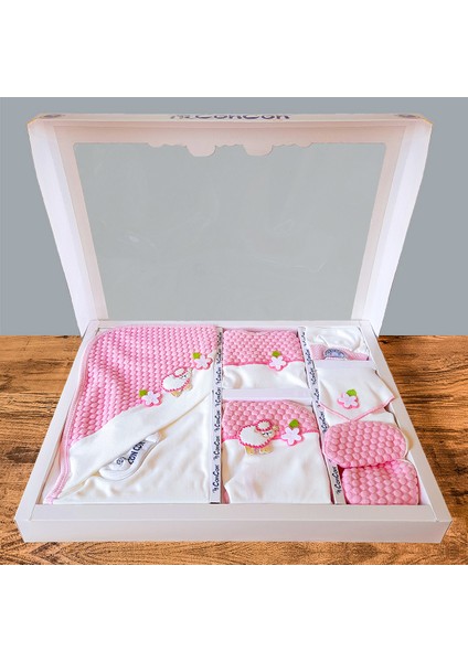 Kız Bebek Hastane Çıkışı 10 Parça Pembe Kedi Desenli fiyatları