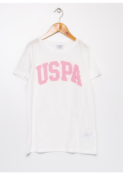 Bisiklet Yaka Baskılı Sarı Kadın T-Shirt
