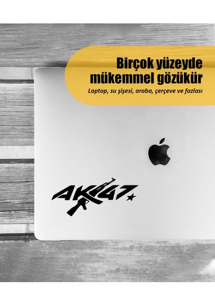 | AK47 | Araba Laptop Duvar Folyo Sticker 10 x 4 cm modelleri