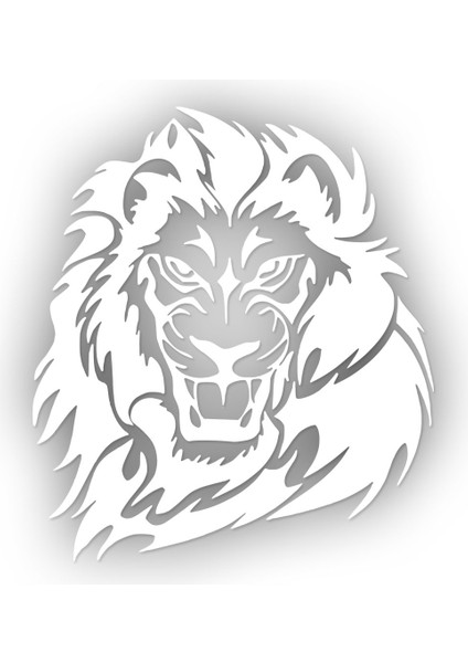 Aslan Kafası Sticker 20 x 22 cm