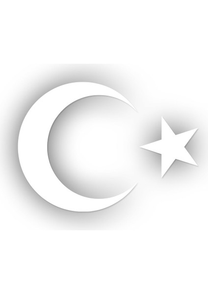 Ay Yıldız Sticker 15 x 10,5 cm