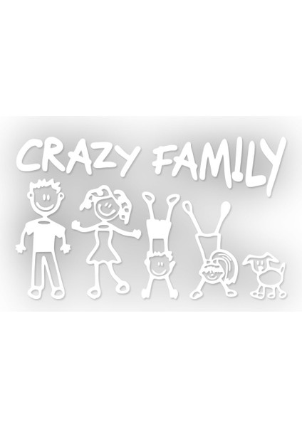 Crazy Family Sticker 20 x 12 cm