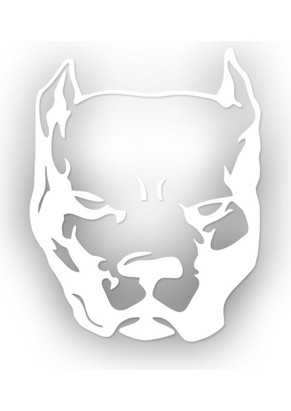 Pitbull Kafası Sticker 10 x 13 cm