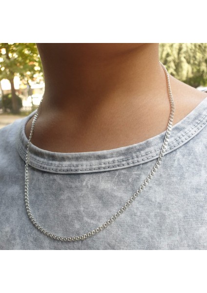 925 Ayar Rodyum Kaplama Erkek Lavce Zincir Kolye modelleri