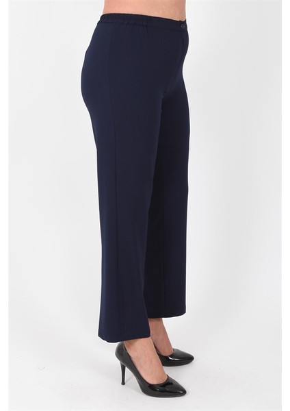 Ladıes Fırst Büyük Beden 3570 Lacivert Klasik Dar Paça Pantolon Krep Kumaş fiyatları