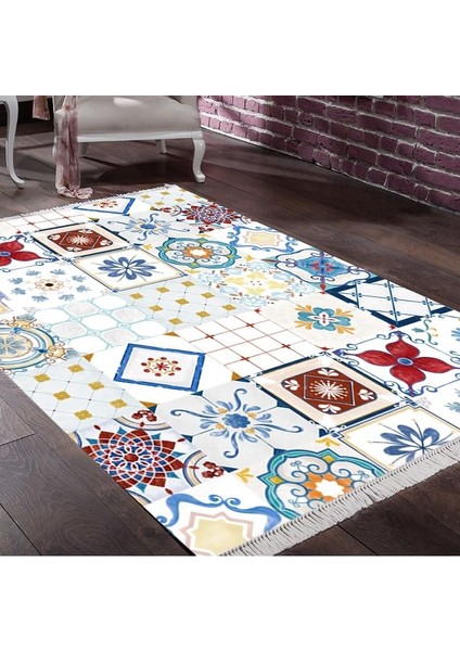 Halıportalı Makinede Yıkanabilir Pvc Kaymaz Taban Halı İ-D-438