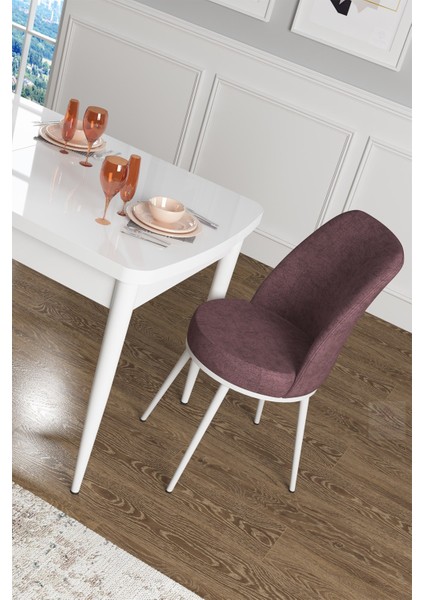 Concept Canisa Zen Serisi Açılabilir Mdf Beyaz Mutfak Masa Takımı+4 Adet Sandalye (80 x 132 Cm) modelleri