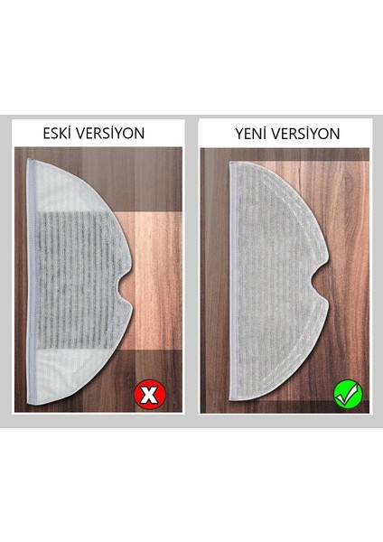 Yedek Parça Xiaomi Dreame Vacuum Mop D9 Uyumlu Full Tam Yüzey 2 Adet Mop Fiber Bez fiyatları