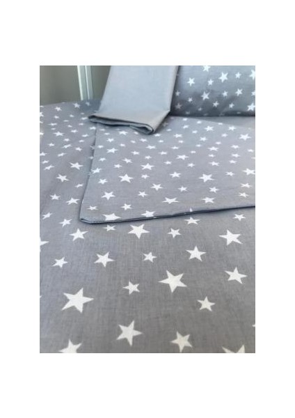 Grey Stars Bebek Nevresim Takımı