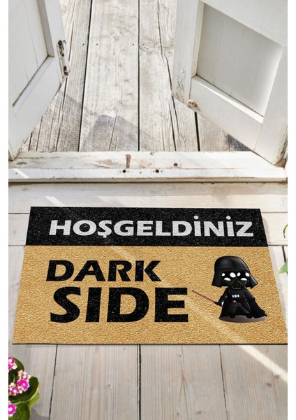 Dark Side Kapı Önü Paspası Dekoratif Kapı Paspası Dış Mekân Paspas Ev Içi Paspası 45X70CM