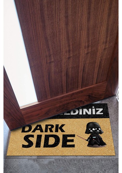 Dark Side Kapı Önü Paspası Dekoratif Kapı Paspası Dış Mekân Paspas Ev Içi Paspası 45X70CM