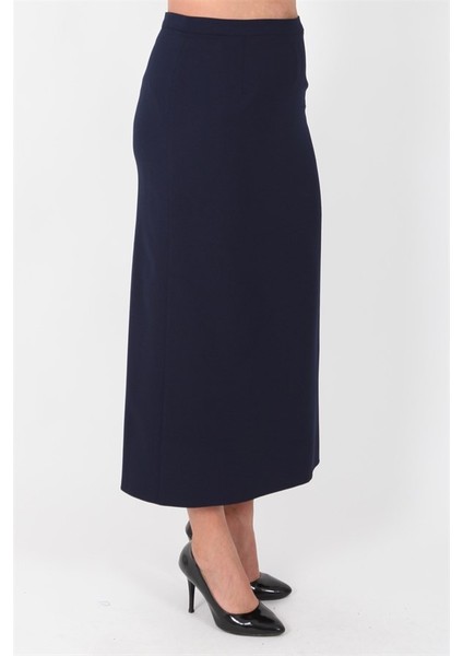 Ladıes Fırst Büyük Beden 3571 Lacivert Klasik Etek fiyatları