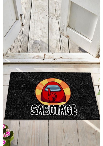 Sabotage Kapı Önü Paspası Dekoratif Kapı Paspası Dış Mekân Paspas Ev Içi Paspası 45X70CM