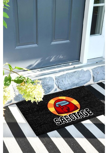 Sabotage Kapı Önü Paspası Dekoratif Kapı Paspası Dış Mekân Paspas Ev Içi Paspası 45X70CM