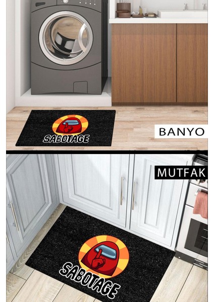 Sabotage Kapı Önü Paspası Dekoratif Kapı Paspası Dış Mekân Paspas Ev Içi Paspası 45X70CM