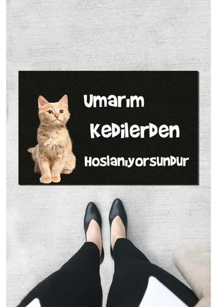 Buket Home Umarım Kapı Önü Paspası Dekoratif Kapı Paspası Dış Mekân Paspas Ev Içi Paspası 45X70CM