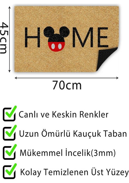 Home Kapı Önü Paspası Dekoratif Kapı Paspası Dış Mekân Paspas Ev Içi Paspası 45X70CM