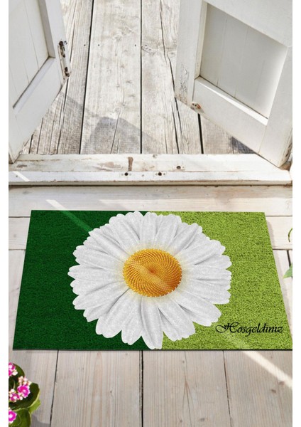 Papatya Kapı Önü Paspası Dekoratif Kapı Paspası Dış Mekân Paspas Ev Içi Paspası 45X70CM