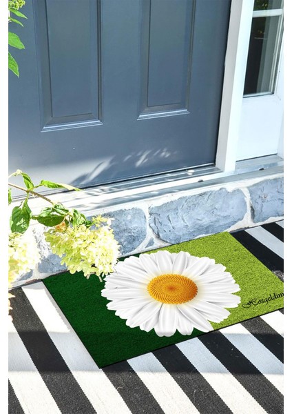 Papatya Kapı Önü Paspası Dekoratif Kapı Paspası Dış Mekân Paspas Ev Içi Paspası 45X70CM fiyatları