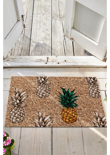 Ananas Kapı Önü Paspası Dekoratif Kapı Paspası Dış Mekân Paspas Ev Içi Paspası 45X70CM