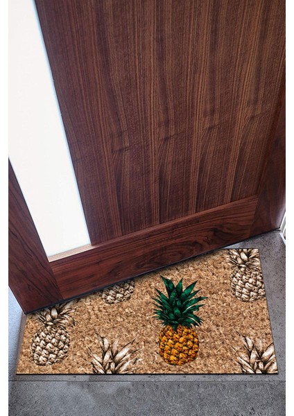 Ananas Kapı Önü Paspası Dekoratif Kapı Paspası Dış Mekân Paspas Ev Içi Paspası 45X70CM