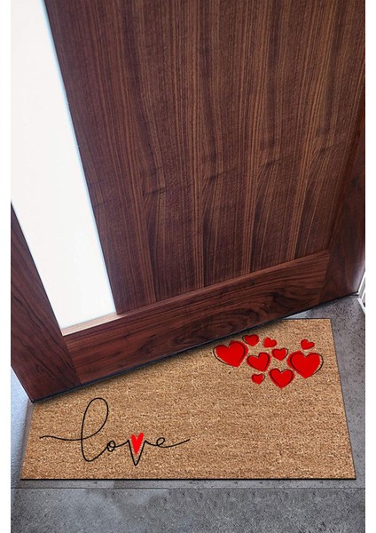Love Kapı Önü Paspası Dekoratif Kapı Paspası Dış Mekân Paspas Ev Içi Paspası 45X70CM
