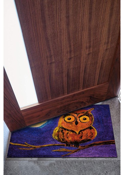 Baykuş Kapı Önü Paspası Dekoratif Kapı Paspası Dış Mekân Paspas Ev Içi Paspası 45X70CM